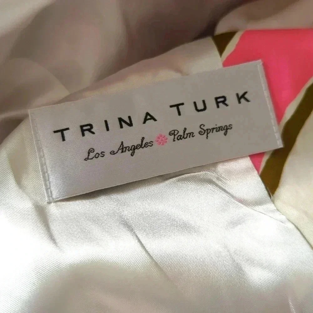 Trina Turk Pink Zebra Dress Coat - Picture 6 of 7